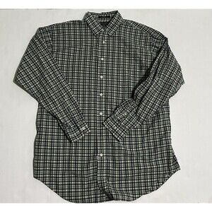 Daniel Cremieux Collection Green And Black Plaid Long Sleeve Shirt Size L